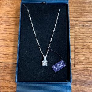 Sterling silver cubic zirconia necklace